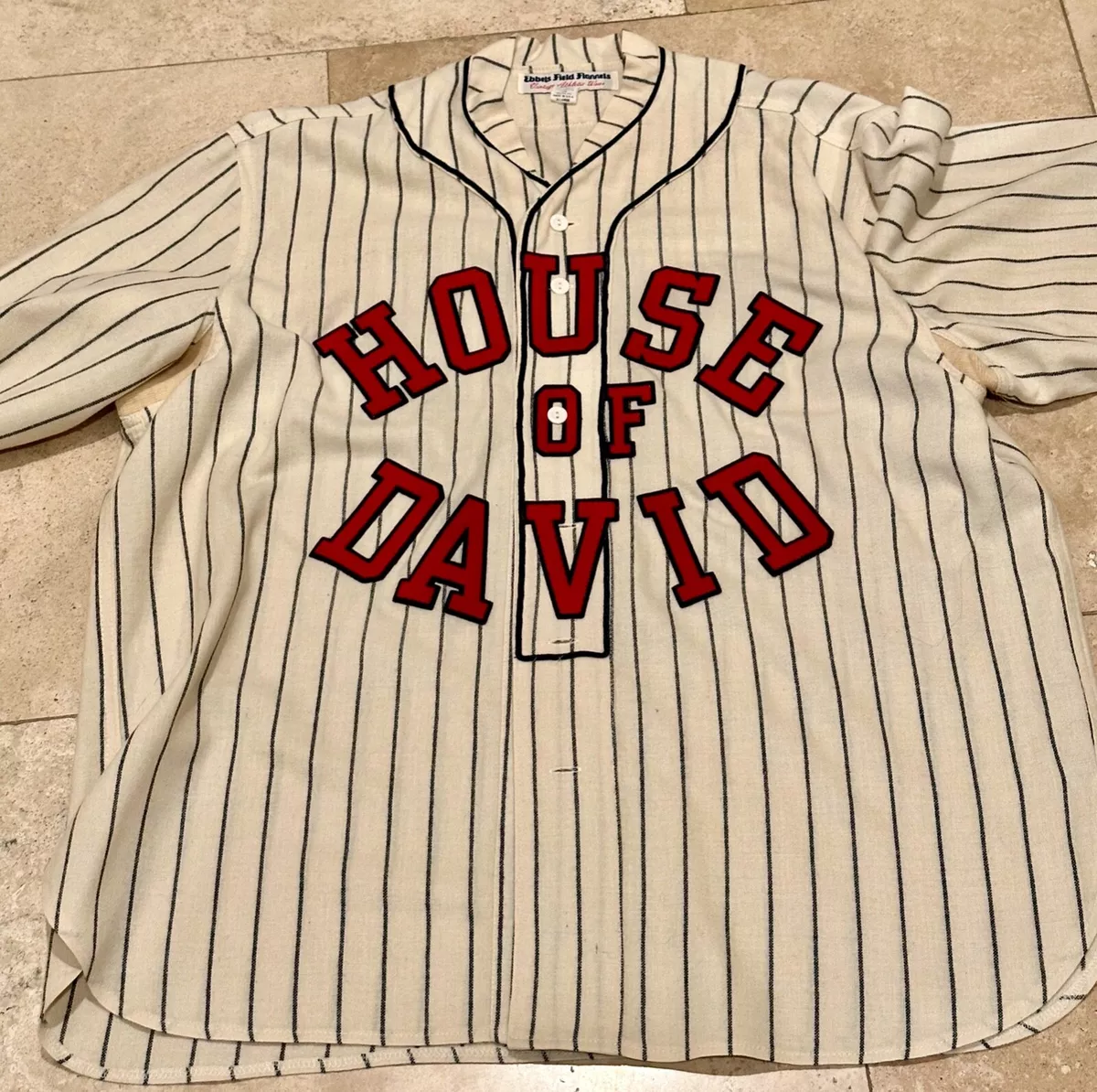 1931 House of David Ebbets Field Flannels Jersey WOOL XL VINTAGE