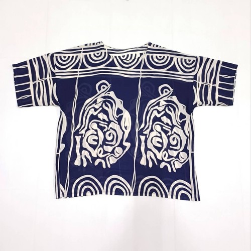 Womens Top Summer Blue White Chiffon Blouse Round neck Short sleeves 2XL - Picture 4 of 12