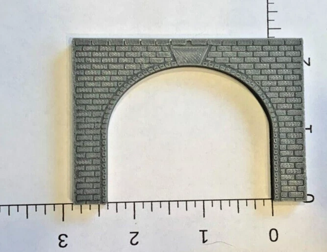 Portal túnel tren doble ladrillo escala N - Paisaje ferroviario modelo N Foto 4 de 4