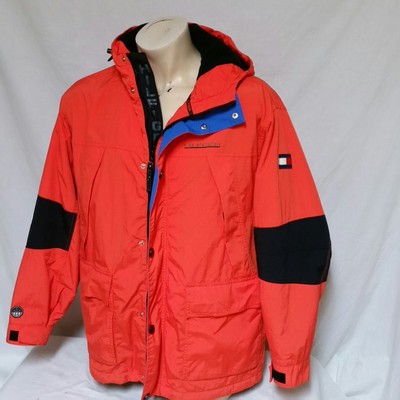 tommy hilfiger men's color block hooded ski coat