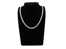 6mm Cultured Pearl Necklace with 14K Yellow Gold Clasp 18"