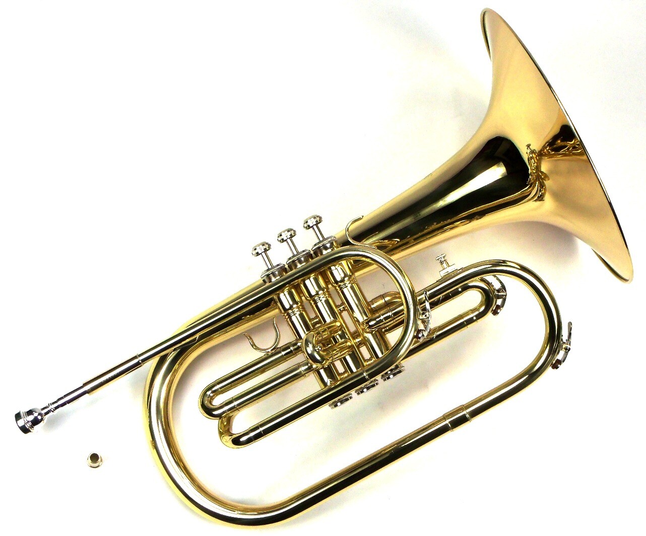 Moz Advanced Monel Pistons Marching Mellophone Key of F with Case and