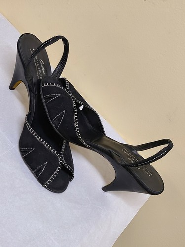 Couture Donald J Pliner schwarze Wildleder Slingpumps, Größe 9M - Bild 5 von 9