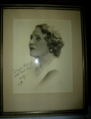 W F Seely Photo~Molly Malone~Antique SilverPlate~Hang+Easel~Picture FRAME 15x12''