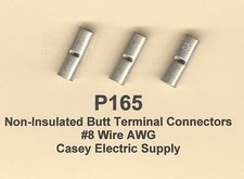 20 Non Insulated BUTT Terminals Connectors Uninsulated 8 Wire Gauge AWG MOLEX