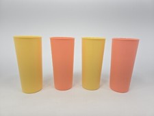 Tupperware Vintage Tumblers 12 oz. Cups Country Pastels 115 - Set of 4