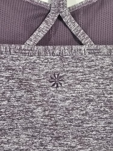 Athleta Girl All Day Softluxe Longline Bra Plum Heather Size L/12 - Picture 6 of 14