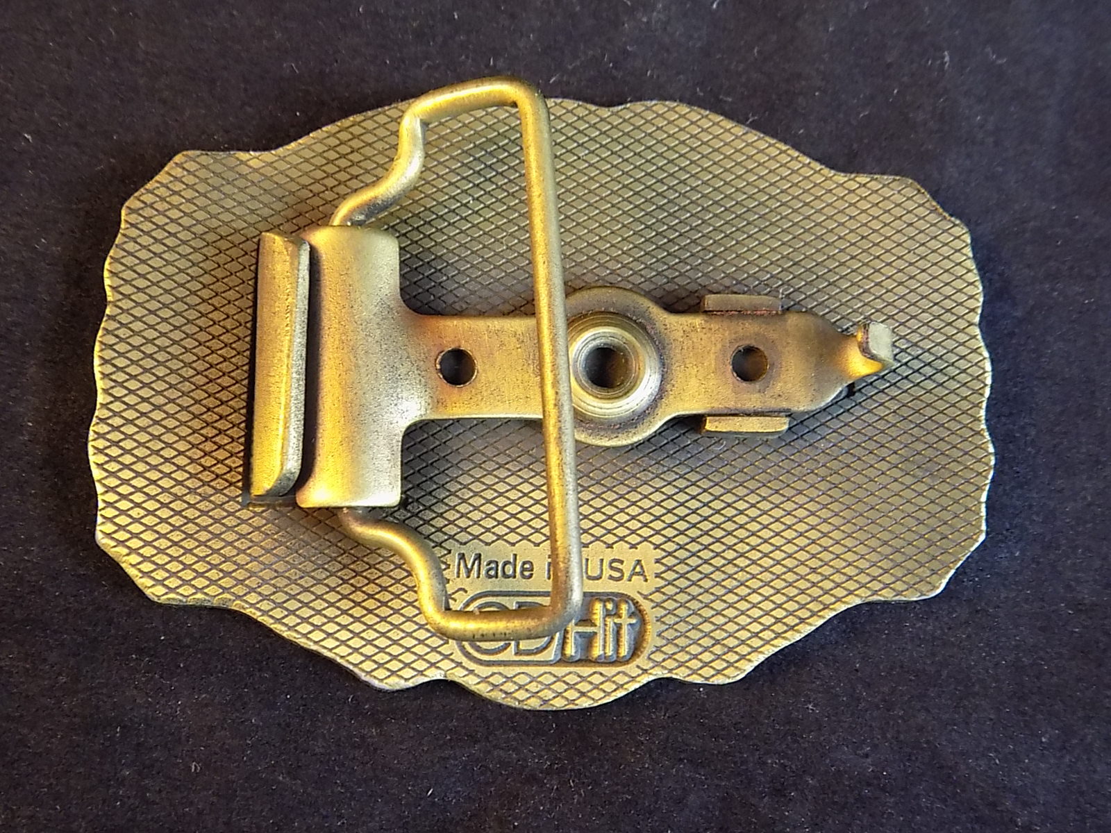 LARGE SOLID BRASS BELT BUCKLE Arrowhead Cowboy Ri… - image 3