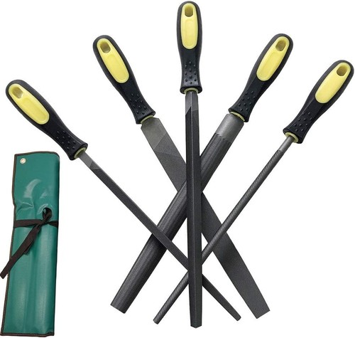 Versatile 5-Piece File Set with Ergonomic Handles for Wood, Metal, and Plastic - Picture 3 of 11