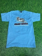 Vintage 80s Crazy Horse Mountain T Shirt Size Small Blue Screen Stars Best Tag