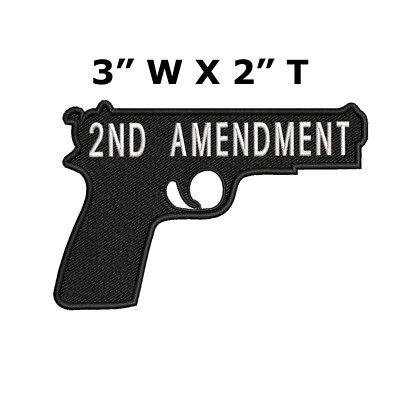 HOMELAND SECURITY 2ND AMENDMENT SKULL ROUND NRA GUN PATCH IRON ON
