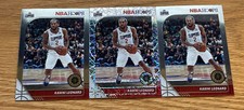 2019-2020 NBA Hoops Premium Stock Kawhi Leonard Silver Mojo Prizm, 2 Base Lot X3