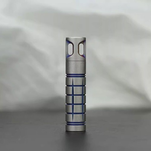 HotTitan Legierung wasserdicht Schlüsselanhänger Behälter hermetisch versiegelt Box mit Cutter - Bild 3 von 13