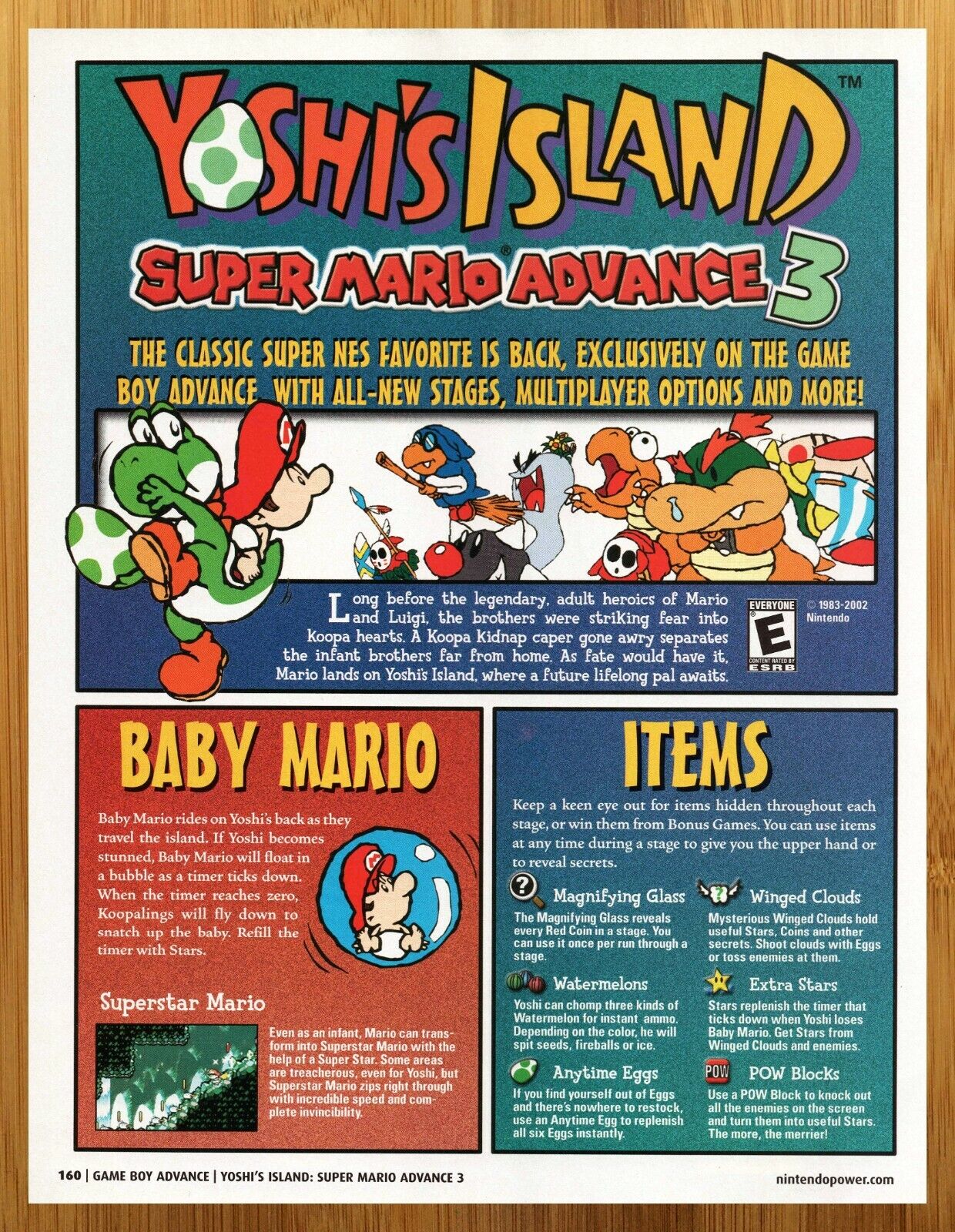 2002 Super Mario Advance 3: Yoshi's Island GBA Print Ad/Poster Authentic  Art | eBay