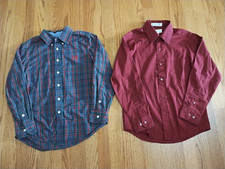 2 pack of dress shirt for boys(Chaps & Van Heusen),1 Size M 10/12, 1 Size 12