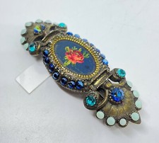 Michal Negrin Romantic hand made Crystals hair pin clip 16593 Made in Israel