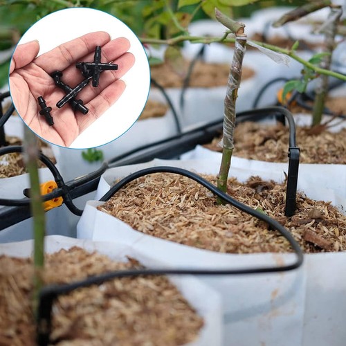 300 Pcs Irrigation Fittings Kit, Drip Irrigation Barbed Connectors 1/4'' Tubing - Picture 6 of 7