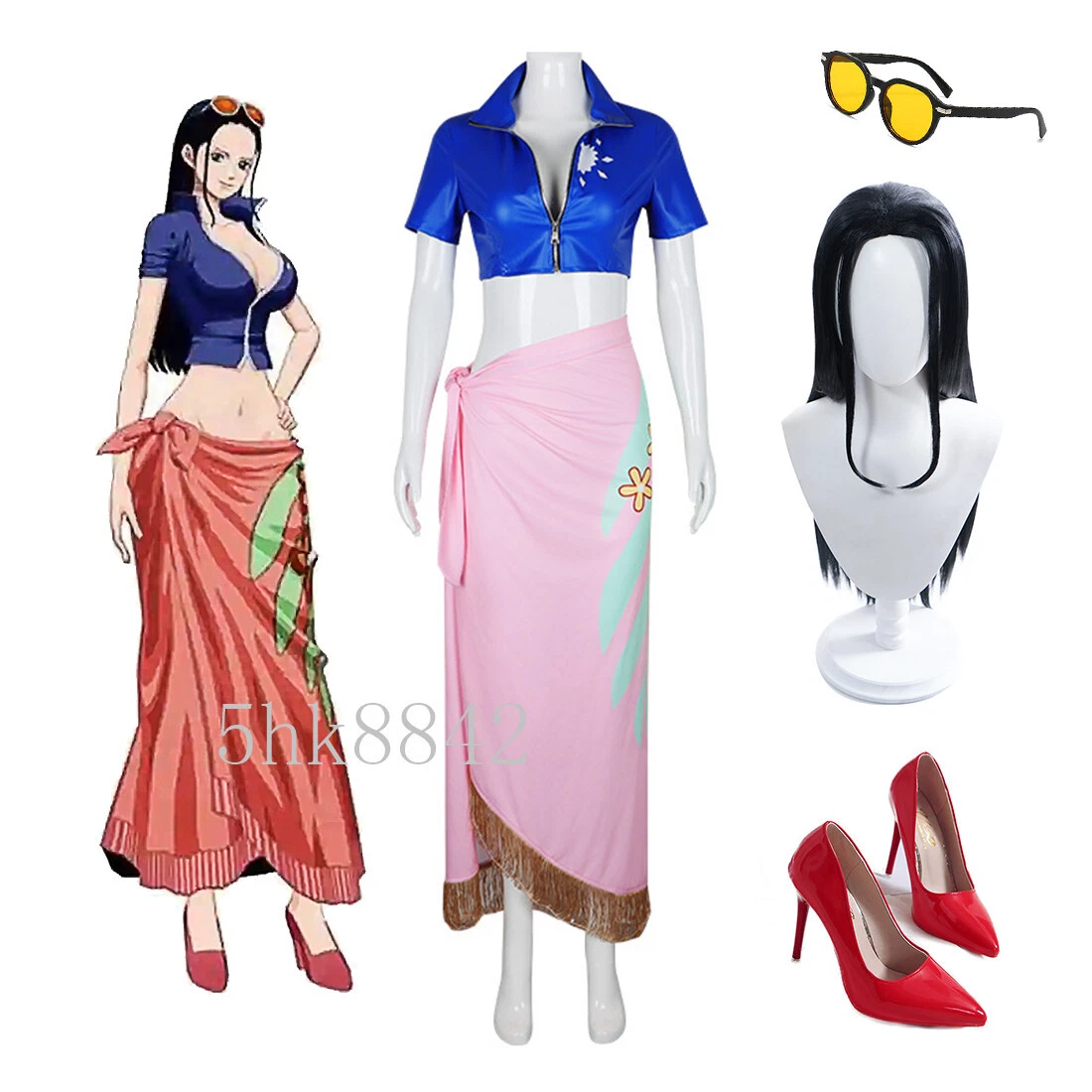 Anime Cosplay One piece Nico Robin Halloween Party Costume Suit