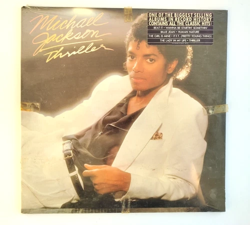 Michael Jackson 1982 Press Thriller Sealed Vinyl Hype Sticker