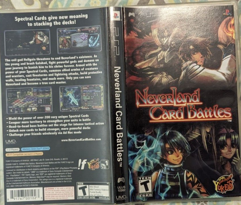 Neverland Card Battles Sony PSP Game Complete CIB Tested/Working