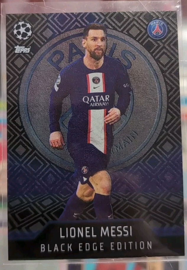 2022/23 Topps Match Attax Lionel Messi Black Edge Edition SP PSG