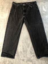 Levis 550 Jeans Mens 40x30 Black Relaxed Fit 100 Cotton Black Label