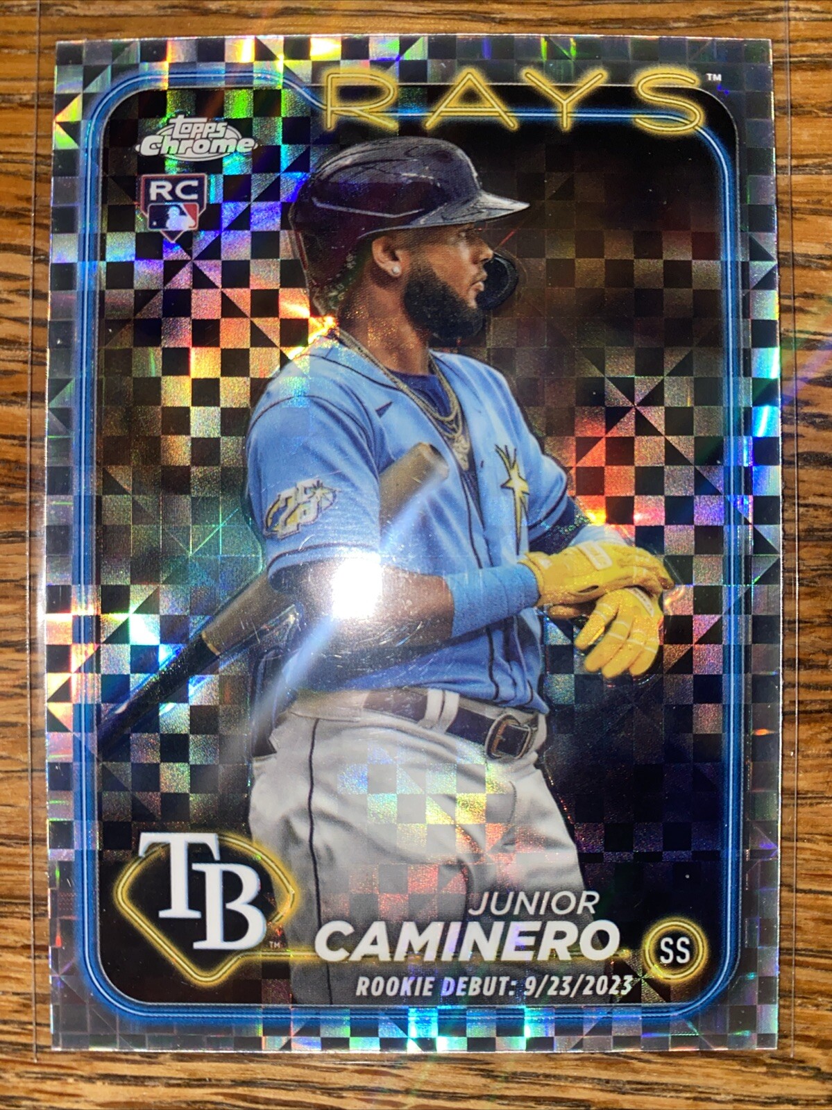 2024 Topps Chrome Update #USC193 Junior Caminero Rookie Debut X-Fractor RC Rays