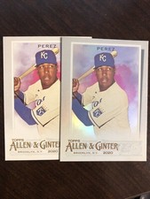 2020 Topps Allen and Ginter Hot Box Silver #205 Salvador Perez & Base - Royals