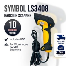 Image of Motorola Symbol LS3408 Extended Range Barcode Scanner w/USB Cord Refurbished
