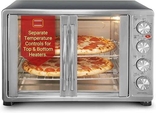 Elite Gourmet  French Door 47.5Qt, 18-Slice Convection Oven 4-Control Knobs