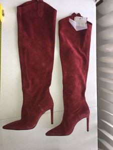 zara suede knee high boots