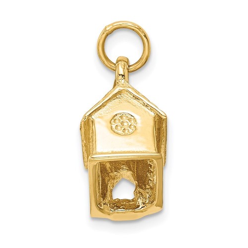 14k Gelbgold 3-D Kirche Charm Anhänger perfektes Geschenk für sie - Bild 4 von 6