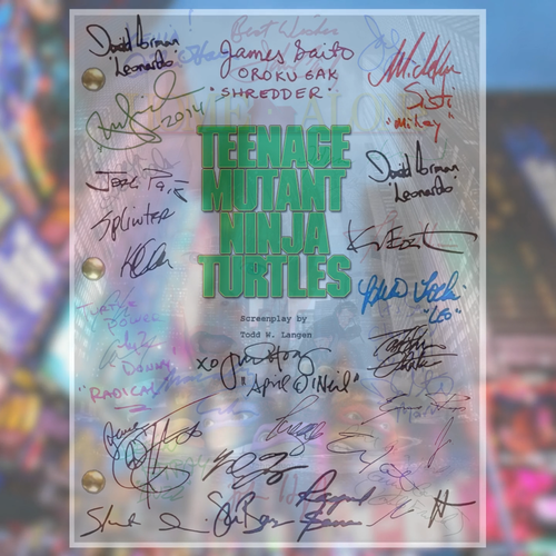 Teenage Mutant Ninja Turtles 1990 Autogramm signed Script Reprints Movie Script - Video 1 von 1
