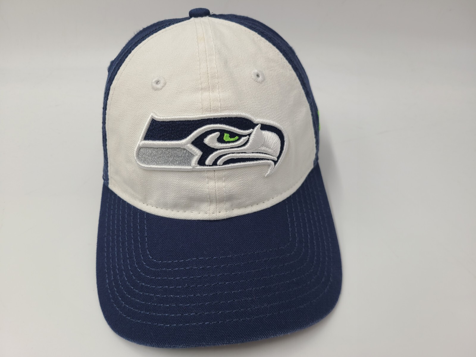 Seattle Seahawks New Era 9Twenty Strapback Adjustable Hat Cap Men NFL White Blue