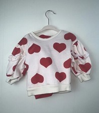 Vintage Toddler Heart Sweater Set Toddler Size 80 12-18 Months 