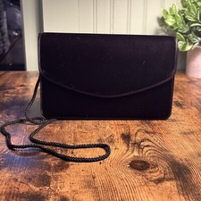 Evening Purse Valerie Stevens Black Velvet Vintage 8.5" x 5" Clutch Fashion NEW