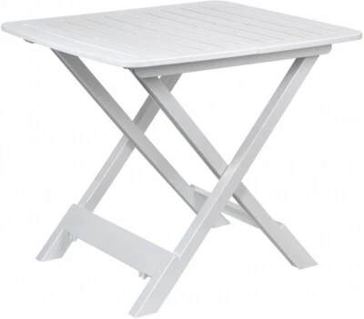 Gartentisch Beistelltisch Klapptisch 45 cm Kunststoff Weiß Camping Garten Balkon - Bild 1 von 4