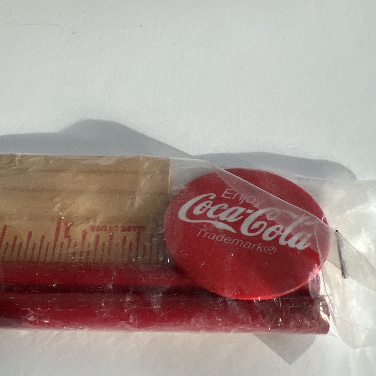 Vintage Coke COCA COLA School Supplies Ruler Pencils Pinback Button New ...