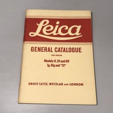 Leica General Catalogue For 1955/58 Modrls If, IIf And IIIf, Ig, IIIg And "72"