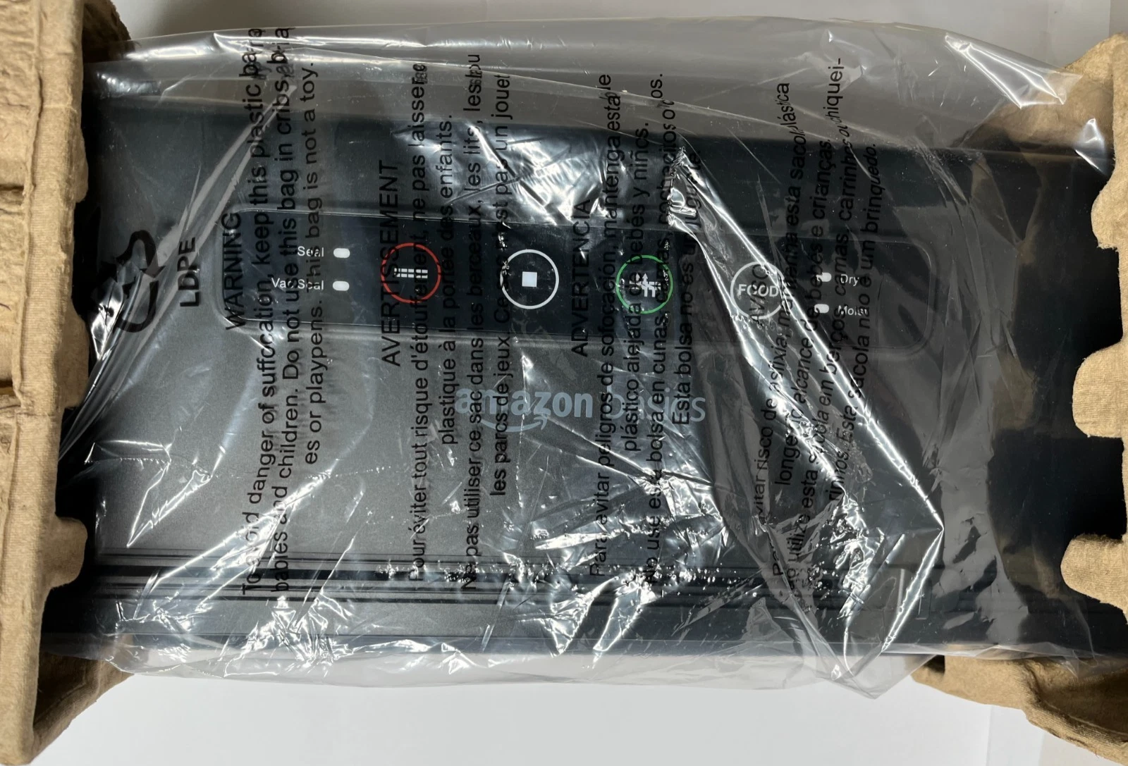 Amazon Basics Vacuum Seal System Black Unused Open Box