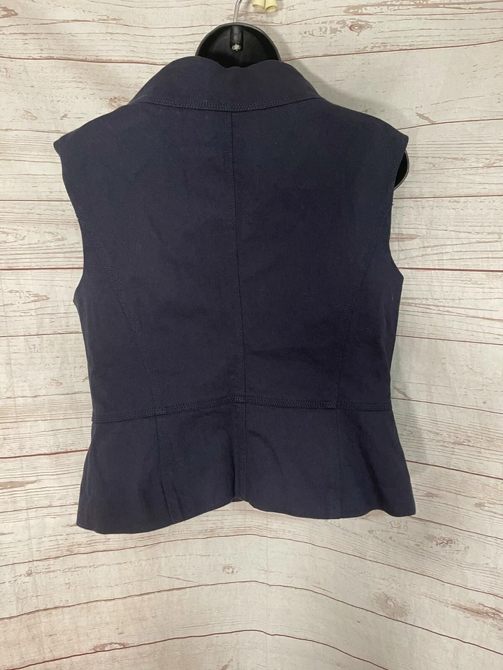 Chaleco Chaleco Mujer Colección Magaschoni Botón Delantero Azul Talla 14 Foto 4 de 4