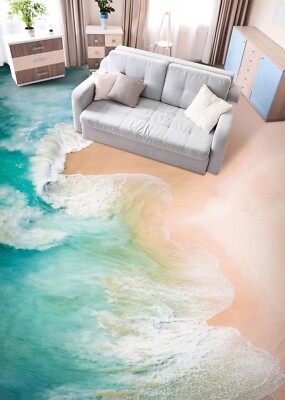 3D Beach Waves SKE657 Floor WallPaper Print Decal Epoxy Floor Deco