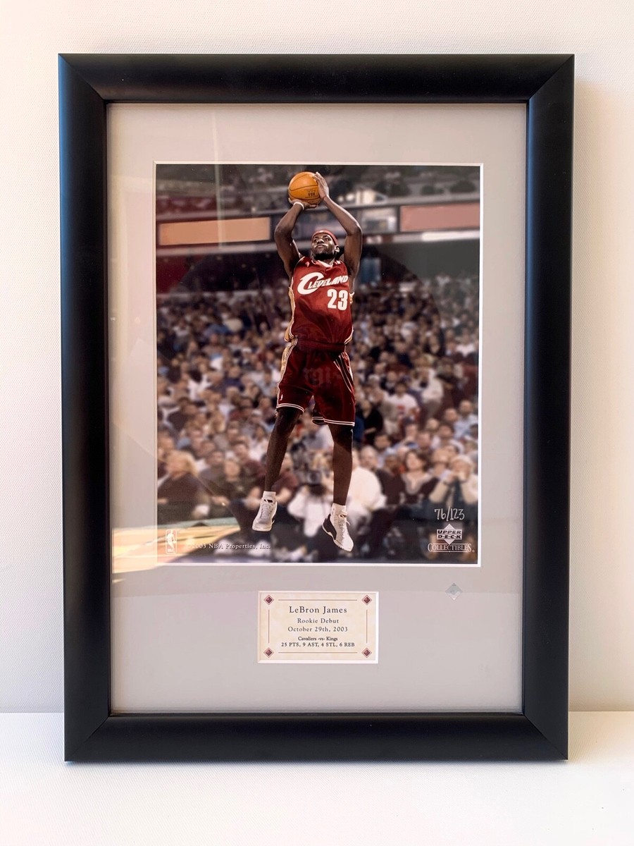 レブロン・ジェームズ、レブロン、アッパーディック、ルーキー、NBA Upper Deck Lebron James NBA Rookie Debut Photo Limited