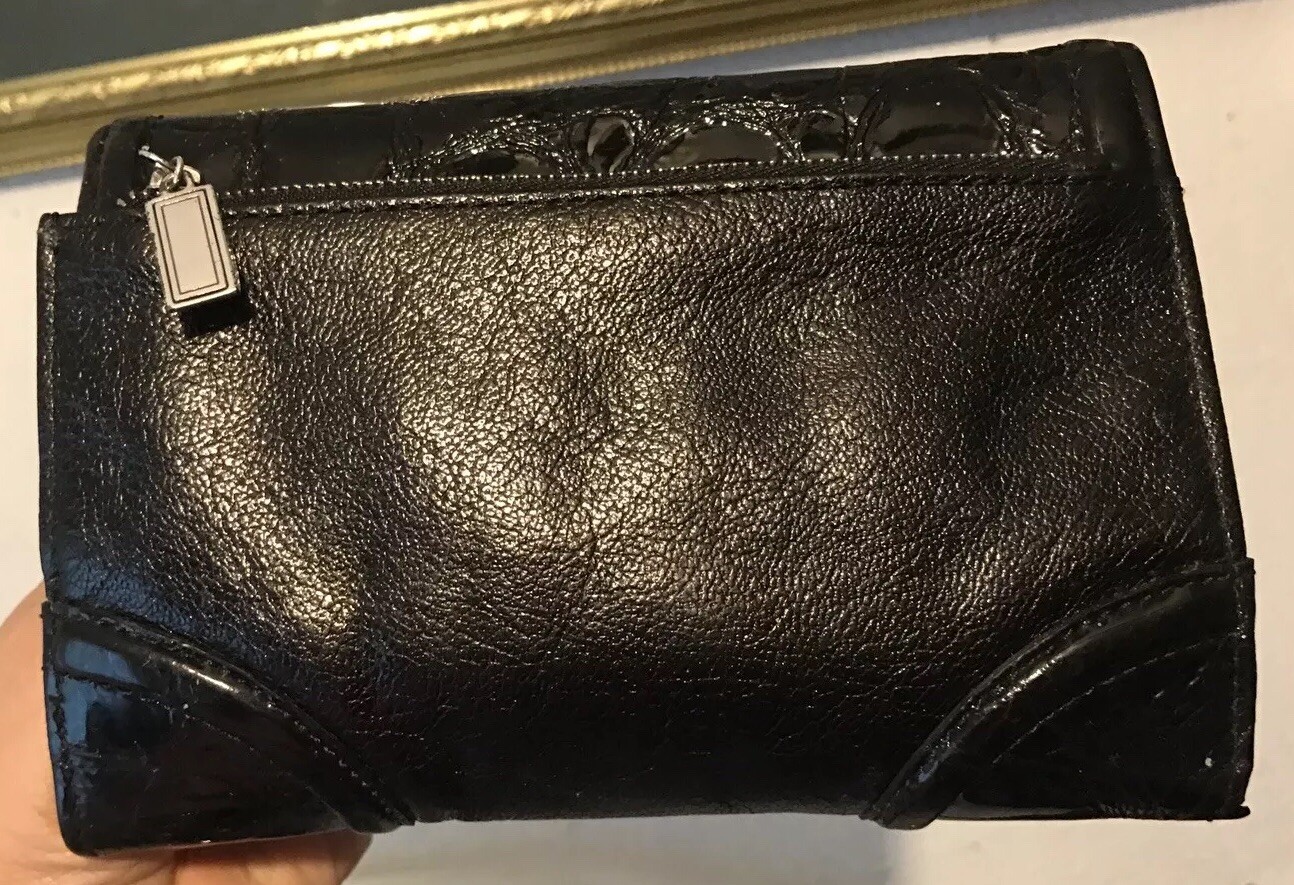 PONY Borsa a tracolla Brighton Sea Turtle & Pelle Nera Organizer Portafoglio Medio