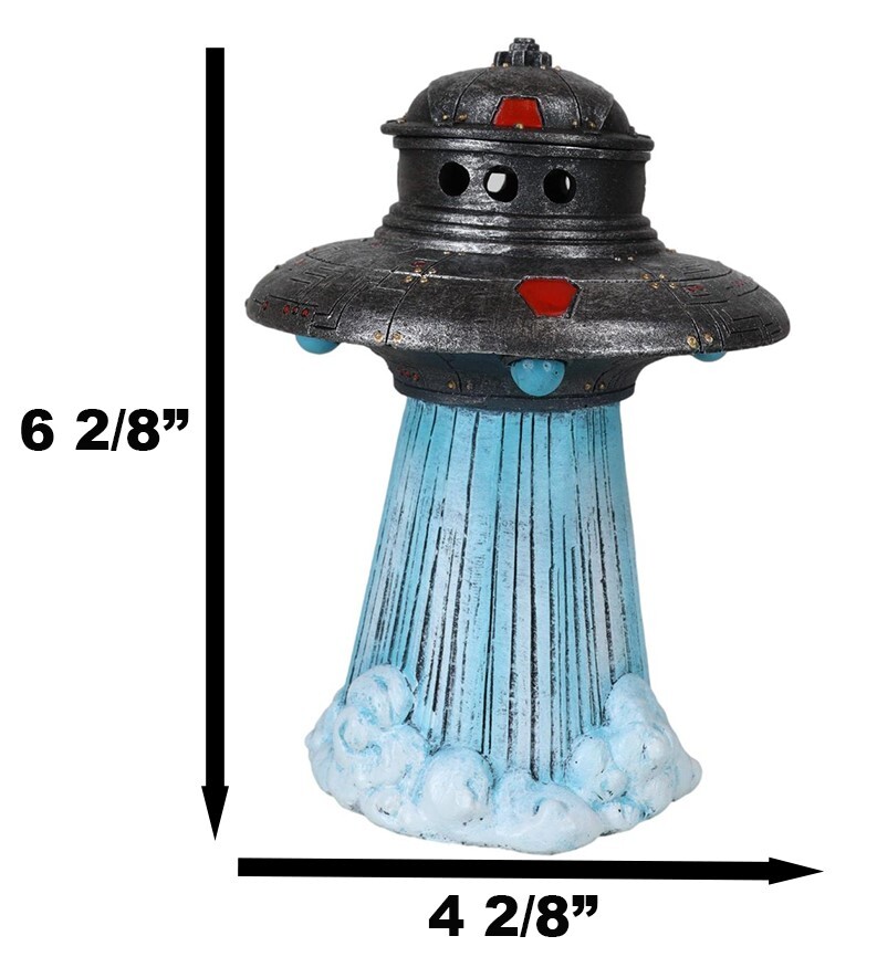 Flying Saucer Spaceship UFO Alien Craft Taking Off Backflow