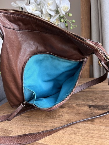 Rowallan Umhängetasche braun Leder Schulter  - Bild 7 von 11