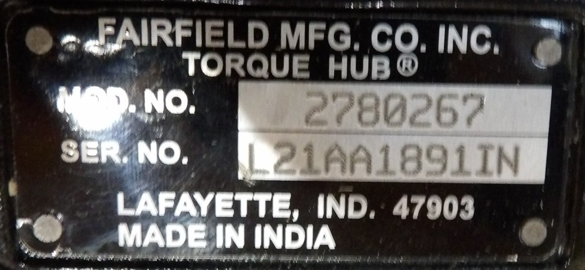 JLG 2780267 Torque Hub Drive Assembly Fairfield TLH1333315W for