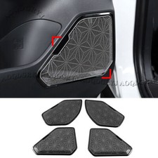 For Toyota RAV4 2019-2025 black steel Door Stereo Speakers Moulding Cover trim