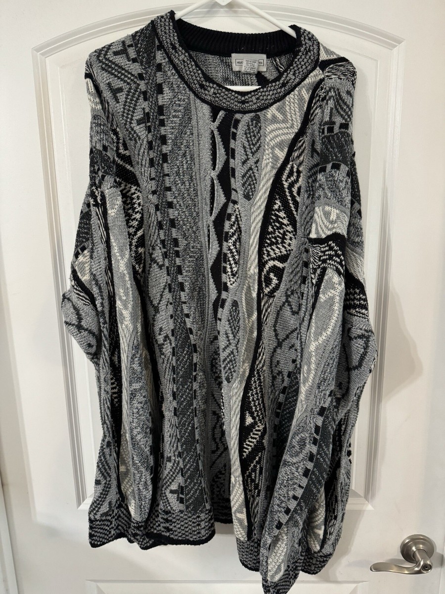 Mens 90s COOGI STYLE Alexander Lloyd Sweater 4xl Grey And Mens 90s COOGI STYLE Alexander Lloyd Sweater 4xl Grey And