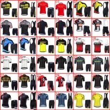 Men Cycling Jersey Suit Summer Bike Shirt Bib Shorts Set Outdoor Bicycle Outfits